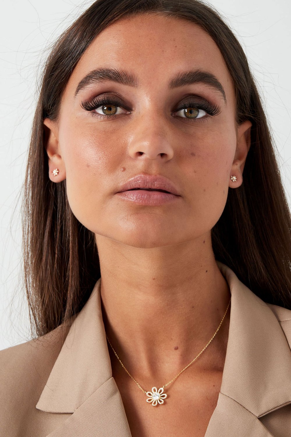 necklace rhinestones flower h5Picture2